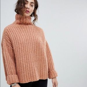 Free People Fluffy Fox Sweater - Papaya (S)